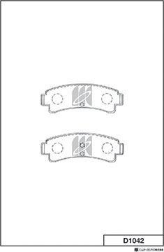 MK Kashiyama D1042 - Kit de plaquettes de frein, frein à disque cwaw.fr