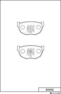 MK Kashiyama D1015 - Kit de plaquettes de frein, frein à disque cwaw.fr