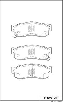 MK Kashiyama D1035MH - Kit de plaquettes de frein, frein à disque cwaw.fr