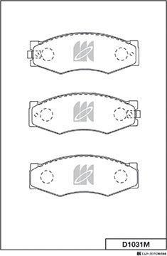 MK Kashiyama D1031M - Kit de plaquettes de frein, frein à disque cwaw.fr