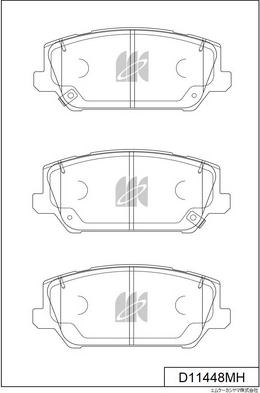 MK Kashiyama D11448MH - Kit de plaquettes de frein, frein à disque cwaw.fr