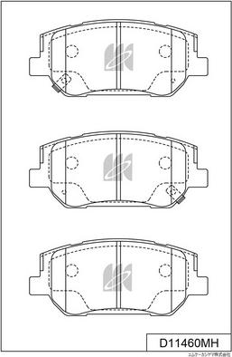 MK Kashiyama D11460MH - Kit de plaquettes de frein, frein à disque cwaw.fr