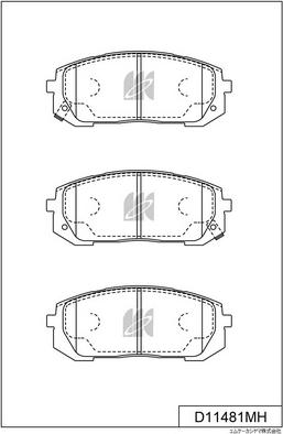 MK Kashiyama D11481MH - Kit de plaquettes de frein, frein à disque cwaw.fr