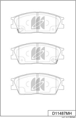 MK Kashiyama D11487MH - Kit de plaquettes de frein, frein à disque cwaw.fr