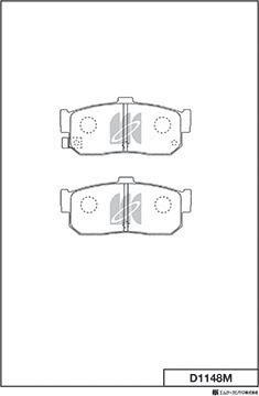 MK Kashiyama D1148M - Kit de plaquettes de frein, frein à disque cwaw.fr