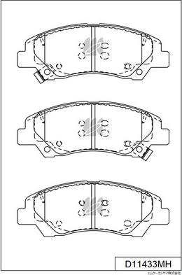 MK Kashiyama D11433MH - Kit de plaquettes de frein, frein à disque cwaw.fr