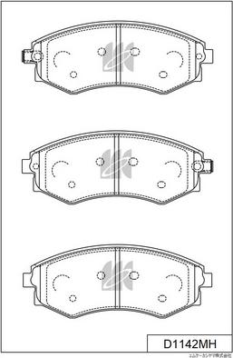 MK Kashiyama D1142MH - Kit de plaquettes de frein, frein à disque cwaw.fr