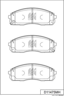 MK Kashiyama D11475MH - Kit de plaquettes de frein, frein à disque cwaw.fr