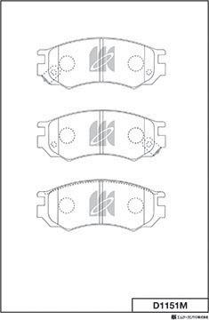 MK Kashiyama D1151M - Kit de plaquettes de frein, frein à disque cwaw.fr