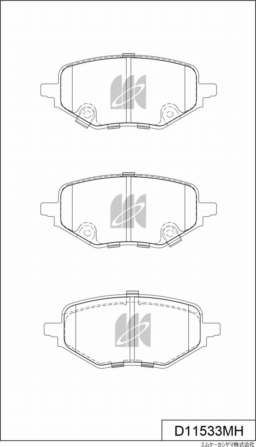 MK Kashiyama D11533MH - Kit de plaquettes de frein, frein à disque cwaw.fr