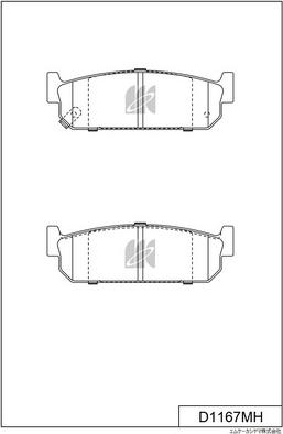 MK Kashiyama D1167MH - Kit de plaquettes de frein, frein à disque cwaw.fr