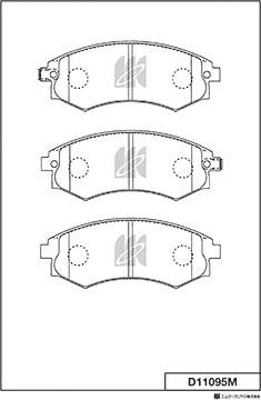 MK Kashiyama D11095M - Kit de plaquettes de frein, frein à disque cwaw.fr