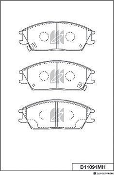 MK Kashiyama D11091MH - Kit de plaquettes de frein, frein à disque cwaw.fr