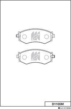 MK Kashiyama D1105M - Kit de plaquettes de frein, frein à disque cwaw.fr