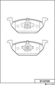 MK Kashiyama D11074H - Kit de plaquettes de frein, frein à disque cwaw.fr