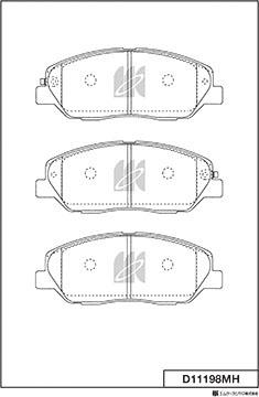 MK Kashiyama D11198MH - Kit de plaquettes de frein, frein à disque cwaw.fr