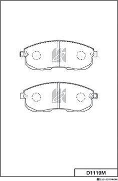 MK Kashiyama D1119M - Kit de plaquettes de frein, frein à disque cwaw.fr