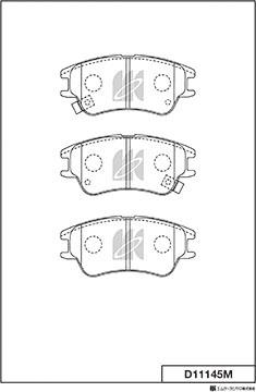 MK Kashiyama D11145M - Kit de plaquettes de frein, frein à disque cwaw.fr