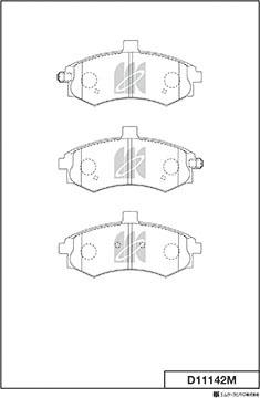 MK Kashiyama D11142M - Kit de plaquettes de frein, frein à disque cwaw.fr