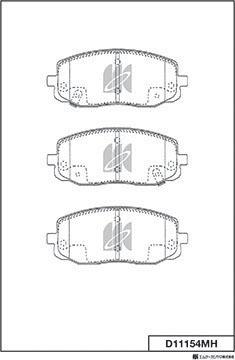 MK Kashiyama D11154MH - Kit de plaquettes de frein, frein à disque cwaw.fr