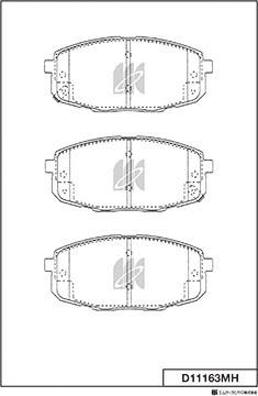 MK Kashiyama D11163MH - Kit de plaquettes de frein, frein à disque cwaw.fr