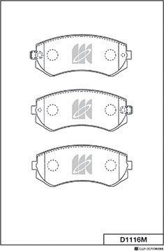 MK Kashiyama D1116M - Kit de plaquettes de frein, frein à disque cwaw.fr