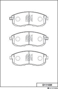 MK Kashiyama D1110M - Kit de plaquettes de frein, frein à disque cwaw.fr