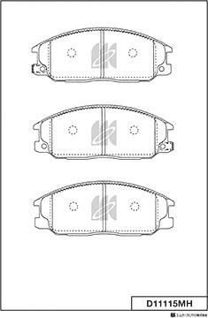 MK Kashiyama D11115MH - Kit de plaquettes de frein, frein à disque cwaw.fr