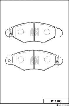 MK Kashiyama D11188 - Kit de plaquettes de frein, frein à disque cwaw.fr