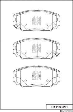 MK Kashiyama D11183MH - Kit de plaquettes de frein, frein à disque cwaw.fr