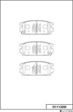 MK Kashiyama D11139M - Kit de plaquettes de frein, frein à disque cwaw.fr