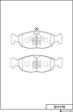 MK Kashiyama D11176 - Kit de plaquettes de frein, frein à disque cwaw.fr