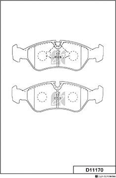 MK Kashiyama D11170 - Kit de plaquettes de frein, frein à disque cwaw.fr