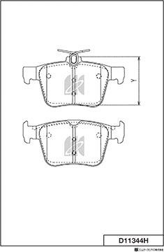 MK Kashiyama D11344H - Kit de plaquettes de frein, frein à disque cwaw.fr