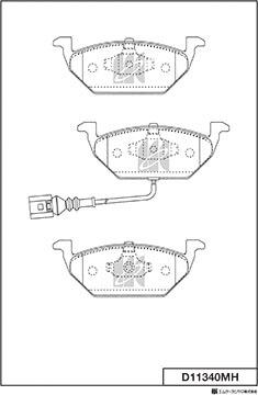 MK Kashiyama D11340MH - Kit de plaquettes de frein, frein à disque cwaw.fr