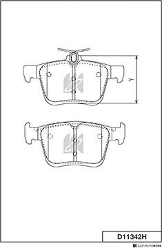 MK Kashiyama D11342H - Kit de plaquettes de frein, frein à disque cwaw.fr