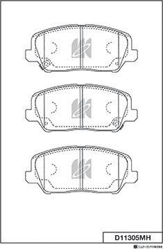 MK Kashiyama D11305MH - Kit de plaquettes de frein, frein à disque cwaw.fr