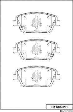 MK Kashiyama D11302MH - Kit de plaquettes de frein, frein à disque cwaw.fr