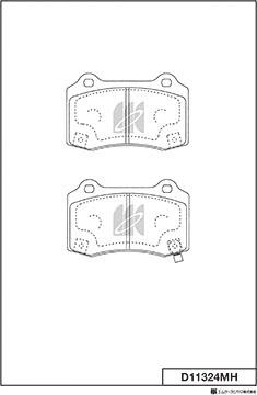 MK Kashiyama D11324MH - Kit de plaquettes de frein, frein à disque cwaw.fr