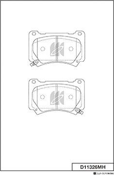 MK Kashiyama D11326MH - Kit de plaquettes de frein, frein à disque cwaw.fr