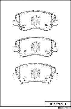 MK Kashiyama D11379MH - Kit de plaquettes de frein, frein à disque cwaw.fr