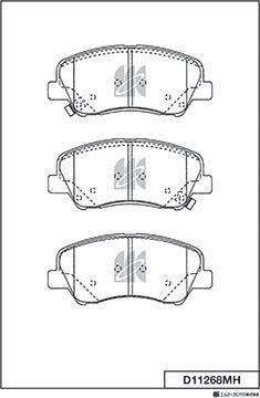 MK Kashiyama D11268MH - Kit de plaquettes de frein, frein à disque cwaw.fr