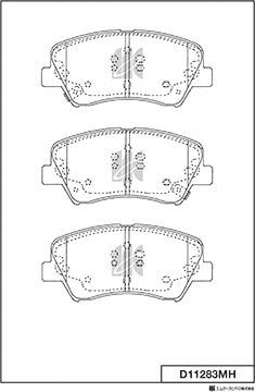 MK Kashiyama D11283MH - Kit de plaquettes de frein, frein à disque cwaw.fr