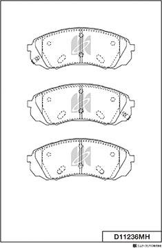 MK Kashiyama D11236MH - Kit de plaquettes de frein, frein à disque cwaw.fr