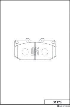 MK Kashiyama D1178 - Kit de plaquettes de frein, frein à disque cwaw.fr