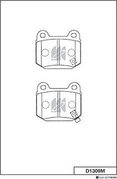 MK Kashiyama D1309M - Kit de plaquettes de frein, frein à disque cwaw.fr