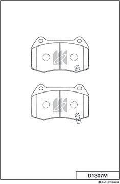 MK Kashiyama D1307M - Kit de plaquettes de frein, frein à disque cwaw.fr