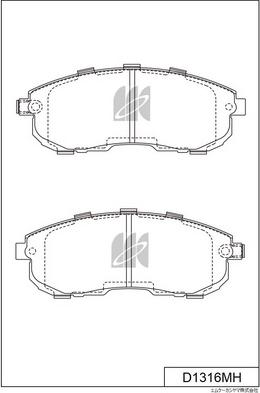 MK Kashiyama D1316MH - Kit de plaquettes de frein, frein à disque cwaw.fr