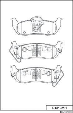 MK Kashiyama D1313MH - Kit de plaquettes de frein, frein à disque cwaw.fr