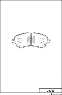 MK Kashiyama D1339 - Kit de plaquettes de frein, frein à disque cwaw.fr